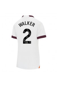 Fotbalové Dres Manchester City Kyle Walker #2 Dámské Venkovní Oblečení 2023-24 Krátký Rukáv